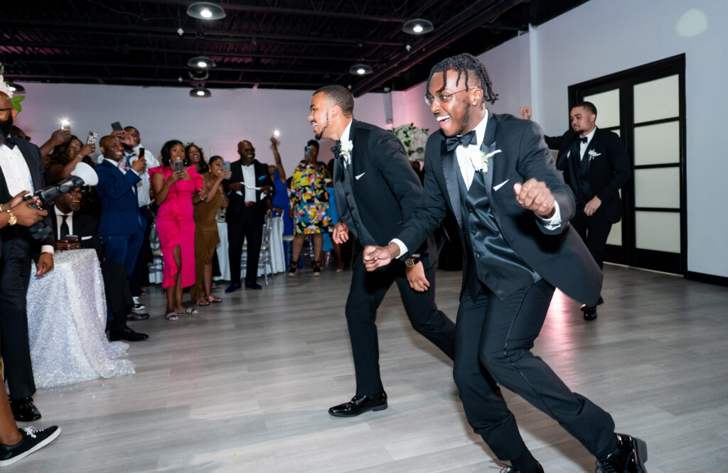 Groomsmen introductions at The Sinclair Baltimore Wedding